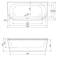 Ванна акриловая Cezares METAURO METAURO-wall-180-80-40 Ванна акриловая Cezares METAURO METAURO-wall-180-80-40