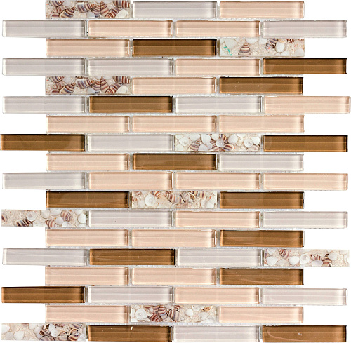 Стеклянная мозаика Bonaparte Мозаика стеклянная и стеклянная с камнем ShellGlass купить недорого в интернет-магазине Керамос