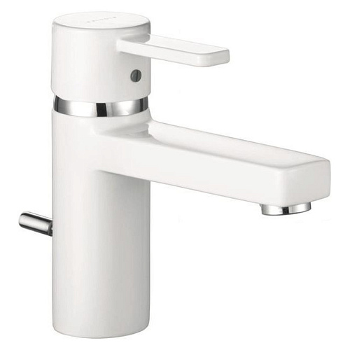 Смеситель Kludi 382509175 Zenta для раковины однорычажный, белый/хром Смеситель Kludi 382509175 Zenta для раковины однорычажный, белый/хром