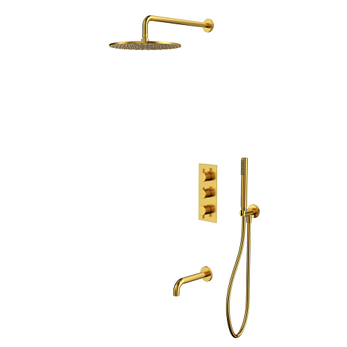 Смеситель скрытого монтажа Whitecross Y brushed gold YSET11GLB