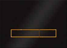 Смывная клавиша KKPol SPP/017/0/K (350/PPC/017-00-05) Vitrum Grande V3 для инсталляции, черный/золото глянец/черный