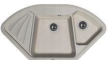 Мойка для кухни Florentina 20.185.J1060.305 Капри 106х58 см, с крылом, серая