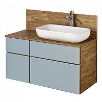 Набор Акватон 1A2441K0MIX30: тумба-умывальник 1A244101MIX30 Мишель 100, дуб рустикальный/фьорд /1AX169WBXX000 раковина Инфинити 60
