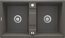 Мойка Deante ZQE_T203 Eridan кухонная гранитная 86x50 см, антрацит металлик