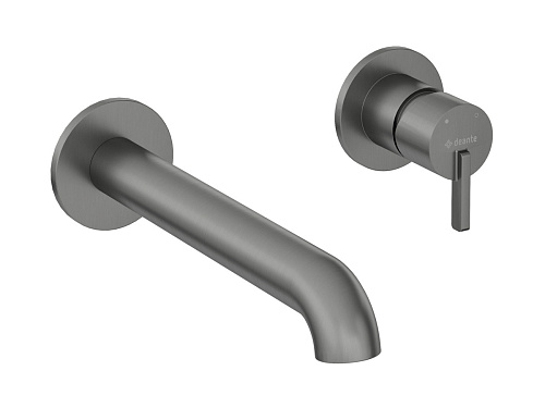 Смеситель Deante BQS_D54L Silia для раковины настенный, с внутренней частью, Titanium (титан)