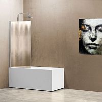 Шторка на ванну Vincea VSB-1180CH, 80х140 см, профиль хром/стекло шиншилла