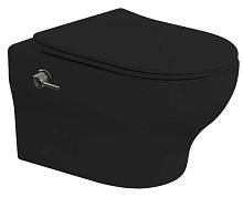 Унитаз подвесной с функцией биде с крышкой  Boheme FIORE 978-SET-2-B черный матовый