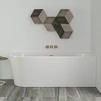 Knief 0100-255-L Wall  Corner L Ванна в правый угол  165x75*58xсм, с щелевым переливом, без сл-пер, цвет белый