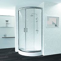 Душевой угол RGW PA-55 06085588-11 Passage полукруглый 80х80х214 см, прозрачное стекло