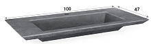 Сет 2104 Inc.08.100/P/Bet/JR_Jorno Раковина Incline 100 материал бетон, цвет бетон