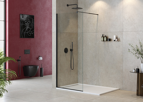 Душевая перегородка CEZARES LIBERTA-L-1-100-C-NERO Душевая перегородка CEZARES LIBERTA-L-1-100-C-NERO