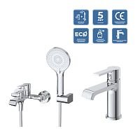 Комплект смесителей BelBagno Aurora AURORA-VASM/LVM-CRM