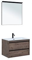 Комплект мебели Aquanet 00271956 Lino для ванной комнаты, темное дерево
