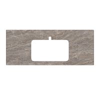 Столешница Kerama Marazzi PL2.VT280\120 Plaza для раковин, встраиваемых сверху, 120 см, Парнас/пепельный лаппатированный Столешница Kerama Marazzi PL2.VT280\120 Plaza для раковин, встраиваемых сверху, 120 см, Парнас/пепельный лаппатированный