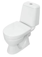 Унитаз-компакт Sanita IDLSACC01090113 Идеал Эконом напольный 34х62 см, с сиденьем, белый (нов. арт. WC.CC/Ideal/1-P/WHT.G/S1)
