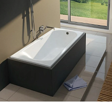 Сет 2082 RIHO B060001005, Ванна акриловая (White) + 207093_Ножки UNIVERZAL RIHO + G003041120, Шторка на ванну (Chrome)