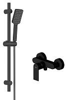 Комплект Aquatek AQ1432MB Лира для ванной Set 2 в 1 (AQ1460MB + AQ2018MB), черный матовый