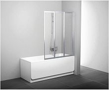 Шторка для ванны Ravak 7QRA0103Z1 VS2-100 R, складная, 10°, белый + транспарент