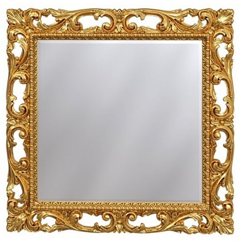 Зеркало Caprigo PL109-ORO в Багетной раме, 100х100 см, золото купить недорого в интернет-магазине Керамос