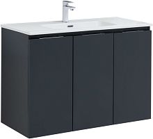 Тумба под раковину Aquanet 00277531 Алвита New подвесная, 100х45 см, серая Тумба под раковину Aquanet 00277531 Алвита New подвесная, 100х45 см, серая