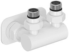 Модуль Сунержа 12-1536-1234, 2х1/2" угловой EU50, белый (RAL-9003)