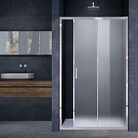 Душевая дверь Vincea VDS-3AL110MT Alpha, 110х190 см, профиль хром/стекло текстурное
