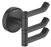 Крючок Aquatek AQ4632MB Бетта тройной, черный матовый