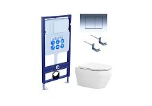 Комплект Aquatek SET Лея-010 4 в 1: рама Standard INS-0000012 + крепеж KKI-0000002 + кнопка KDI-0000010 + унитаз AQ1199-00 с крышкой-сиденьем Soft-close, белый Комплект Aquatek SET Лея-010 4 в 1: рама Standard INS-0000012 + крепеж KKI-0000002 + кнопка KDI-0000010 + унитаз AQ1199-00 с крышкой-сиденьем Soft-close, белый