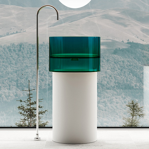 Раковина Abber Kristall AT2701White-Aquamarin-H купить недорого в интернет-магазине Керамос