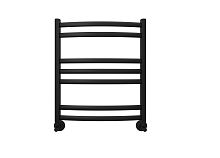 Полотенцесушитель водяной Aquatek AQ DOC0760BL Лугано П7 50х60 см, подключение нижнее/диагональное, черный муар