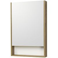Зеркальный шкаф Акватон 1A252102SDZ90 Сканди 55х85 см, белый/дуб рустикальный купить недорого в интернет-магазине Керамос