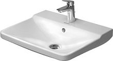 Раковина Duravit 2331650030 P3 Comforts с переливом, с 3 отв. под смеситель, вкл. заглушку для перелива, хром, 65x50 см, белая