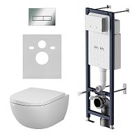 Комплект: Унитаз, Инсталляция, Кнопка смыва AM.PM Above IS110351.9X1900