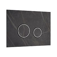 Смывная клавиша KKPol 350/PPK/418-00-03 Vitrum Grande V1 Orbis для инсталляции, Quartz, Noir Desire