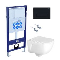 Инсталляция с подвесным унитазом Aquatek Дива SET AQUATEK ДИВА-015 4в1