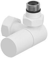 Вентиль Сунержа 30-1403-1234, 3D, правый, (цилиндр) G 1/2" НР х G 3/4" НГ, матовый белый