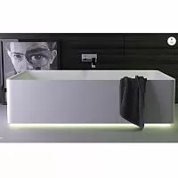 Knief 0600-041-01 Shine Ванна отдельностоящая 180х80х50см  со сливом,  с LED подсветкой , цвет белый матовый 