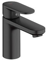 Смеситель Hansgrohe 71551670 Vernis Blend 100 для раковины, сливной гарнитур, черный матовый