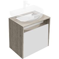 Тумба Kerama Marazzi Pro.60.1\WHT Pro под раковину подвесная 60х43 см, белый глянец/Дуб Орегон Тумба Kerama Marazzi Pro.60.1\WHT Pro под раковину подвесная 60х43 см, белый глянец/Дуб Орегон