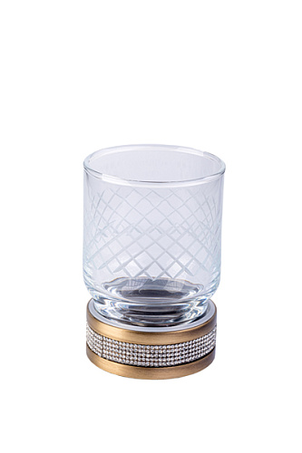 Стакан Boheme 10931-BR Royal Cristal для зубных щеток, настольный, бронза купить недорого в интернет-магазине Керамос