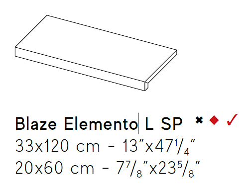 Угловой элемент AtlasConcorde BLAZE BLAZECortenElementoLSP20x60 купить недорого в интернет-магазине Керамос