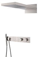 Встроенная душевая система 55х45х110 см Boheme ZODIAC 133-NB сталь