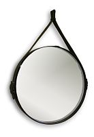 Зеркало Aquanika AQC5151RU15 COUNTRY 51 см: в обрамлении из джутовой веревки, с фурнитурой, коричневая кожа
