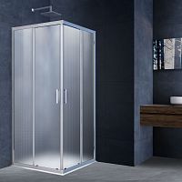 Душевой уголок Vincea VSS-3AL800MT Alpha, 80х80 см, профиль хром/стекло текстурное