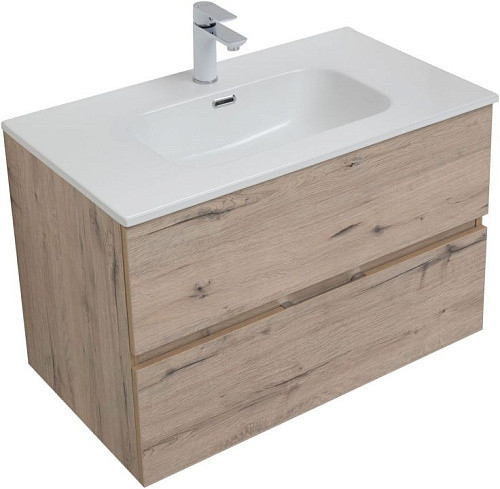 Тумба с раковиной Aquanet 00273989 Алвита New, 81х47 см, коричневая Тумба с раковиной Aquanet 00273989 Алвита New, 81х47 см, коричневая снят с производства