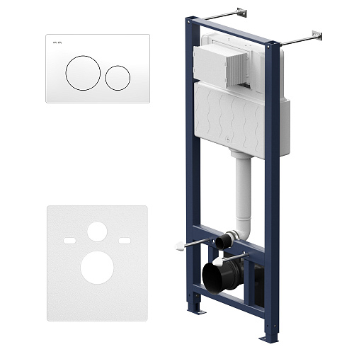 Инсталляция AM.PM I012704.9001 Pro для унитаза, с белой клавишей Инсталляция AM.PM I012704.9001 Pro для унитаза, с белой клавишей