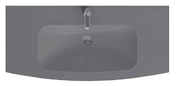 Стеклянная раковина Jacob Delafon EB1885RU-DE4 Nona 100 см, матовый серый