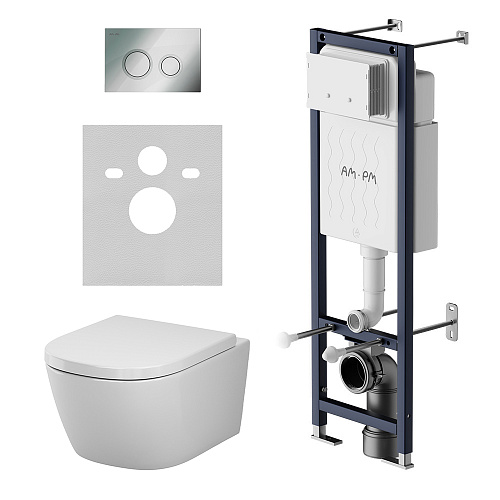Комплект: Унитаз, Инсталляция, Кнопка смыва AM.PM Libre IS110151.601900