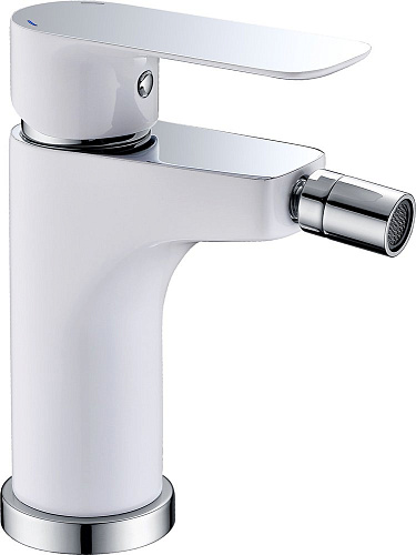 Смеситель Тритон Щ0000002381 Панама 19506W-D125 для биде, белый/хром Смеситель Тритон Щ0000002381 Панама 19506W-D125 для биде, белый/хром