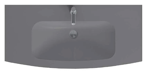 Стеклянная раковина Jacob Delafon EB1885RU-DE4 Nona 100 см, матовый серый